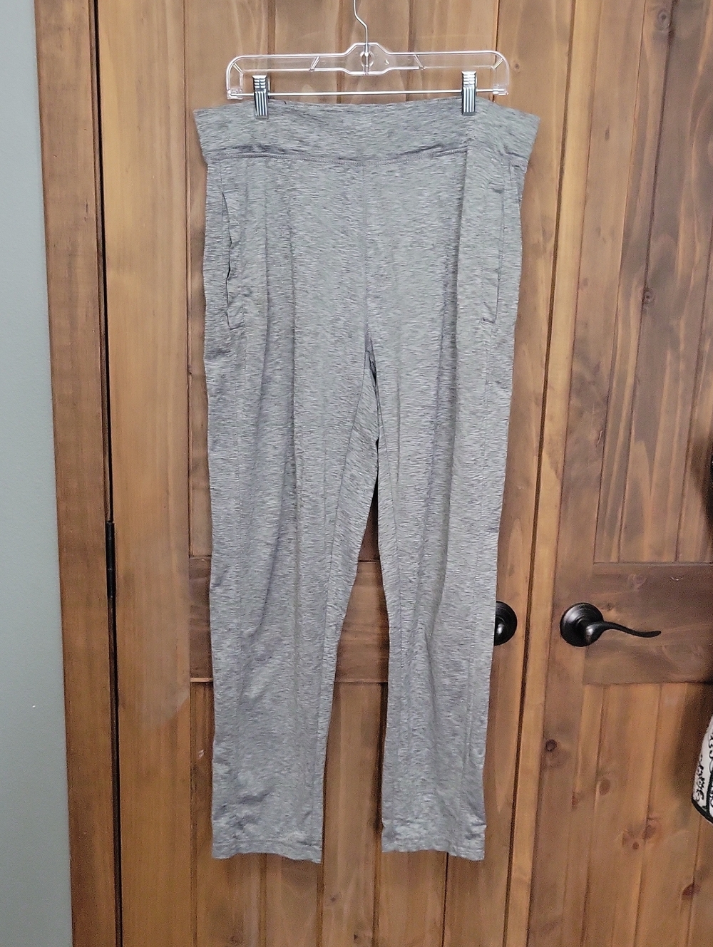 Mens Gray Knit Pull-On Pants